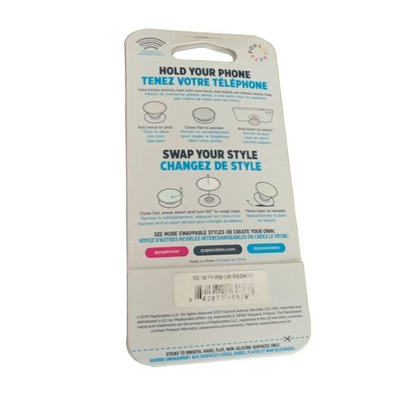 PopSockets Phone Grip, Tie Dye, Blue and Yellow - Picture 2 of 5